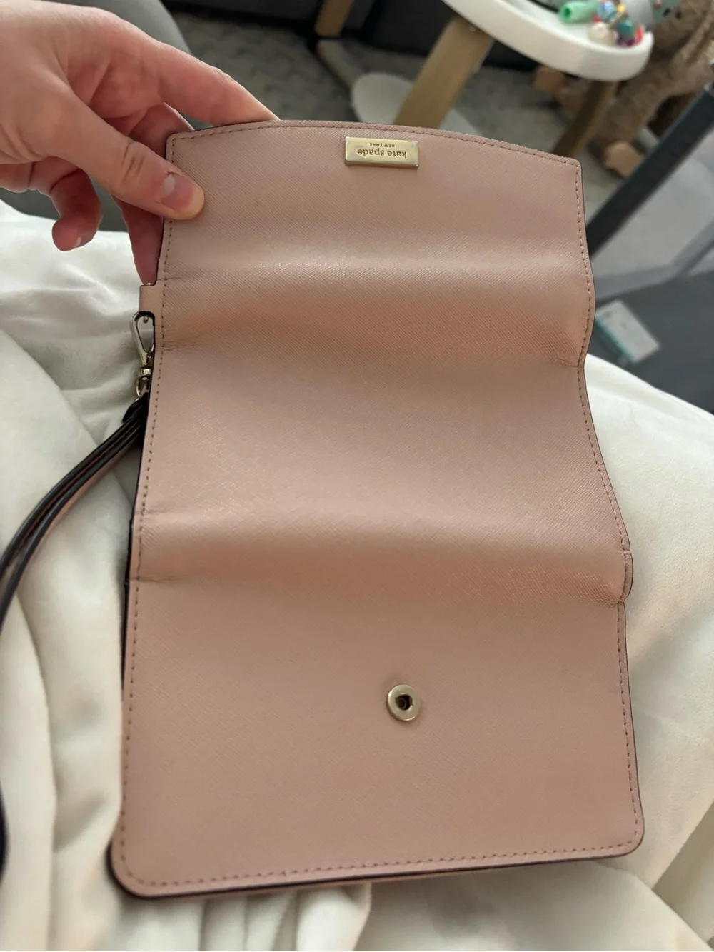 kate spade blush pink wristlet
